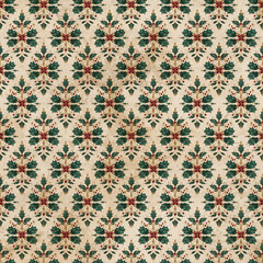 Vintage Holly Damask Elegant Classic Pattern Background