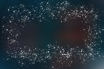 Dark frosty background with subtle glows and softly scattered snow. Suitable for elegant winter promotions, atmospheric holiday banners, and event graphics. Copy space