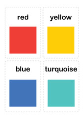 Naklejka premium Color Flash cards Early Learning,Flashcards