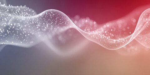 Abstract soft flowing pink and purple liquid waves with sparkling particles.

