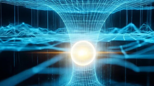Quantum Tunneling Visualization Probability Wave Function of Particle Motion