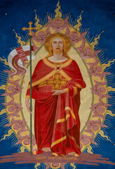 Fototapeta premium Fresco (19th century) of Christ in Majesty or Christ in Glory.