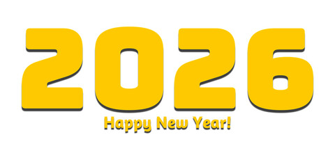 Happy New Year 2026 illustration