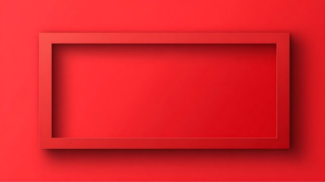 A subtle flat, straight, clear solid vector red background with a solid infinity frame, perfect for display panel technology, product display, and borders.