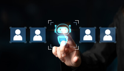 AI is selected to replace human employees, illustrating automation and workforce transformation driven by artificial intelligence in digital operations Latch