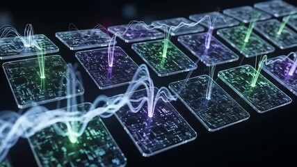 Data Pulse Abstract Representation of Digital Information Flow