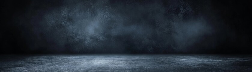 Dark Moody Studio Concrete Floor, Atmospheric Backdrop
