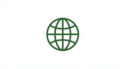 Green globe symbol design representing Environmental Earth Day