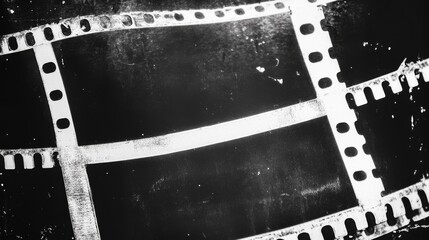 Fototapeta premium Grunge Filmstrip Black and White Abstract Composition