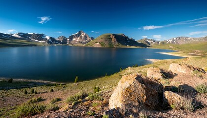 View From Soda Lake Near Pinedale Wyoming