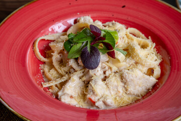 Italian food, variety of pastas