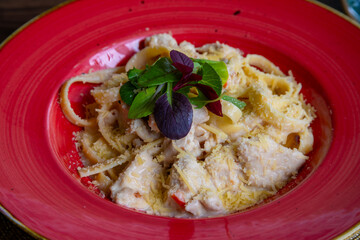 Italian food, variety of pastas