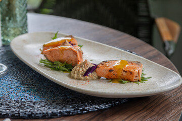 marinated salmon
