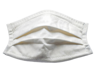 Neatly Folded Cotton Face Mask Isolated with Soft Fabric Texture and Minimalist Design