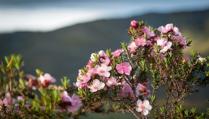 Obraz premium Leptospermum Scoparium Also Known As Manuka Or Tea Tree In Flower