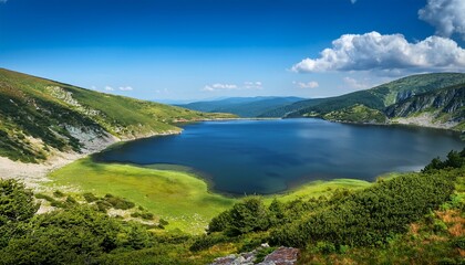 Fototapeta premium Landscape View From Ezerets Lake In Bulgaria Close To The Border With Romania
