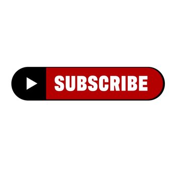 Pressed Red Subscribe Button &ndash; Clicked State Icon Illustration
