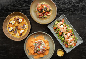 variety of Peruvian dishes