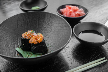 variety of sushi