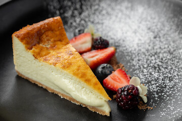 Dessert Cheesecake with red berries