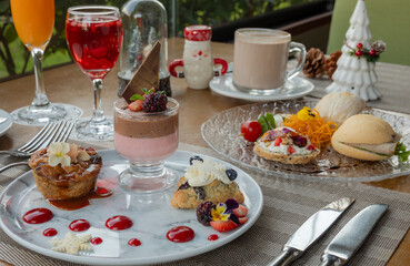 variety of desserts