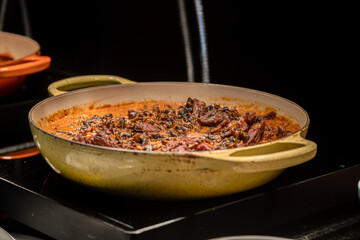 Traditional Colombian buffet, variety of dishes, appetizers, salads, and beverages