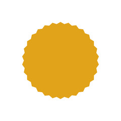 Sale sticker, price tag icon. Golden sale icon, sale price sticker symbol, star shape sticker icon.