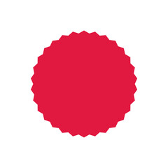 Sale sticker, price tag icon. Red sale icon, sale price sticker symbol, star shape sticker icon.