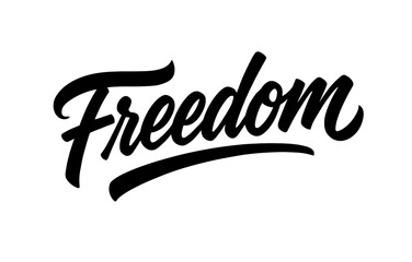 Bold handwritten freedom calligraphy with elegant swash