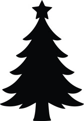 Obraz premium Simple Christmas Tree Silhouette Icon