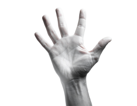 Ghostly Translucent Hand Reaching Out