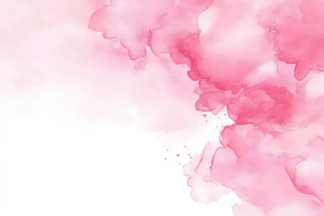 Abstract Watercolor Wash Background In Pink And White