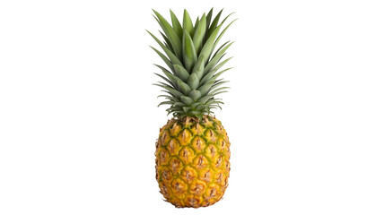 Fresh and juicy pineapple isolated on transparent background, a tropical delight that brings sunshine and flavor to your summer recipes