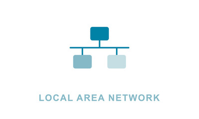 Local area network vector icon isolated on white background