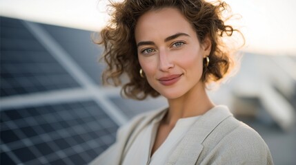 Engineers demonstrating modular solar panels that connect like tiles on a rooftop, allowing homeowners to scale energy systems as their needs grow — renewable energy flexibility, future-proof