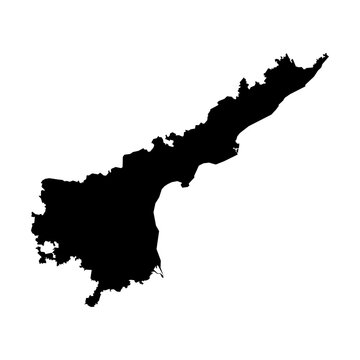 Andhra Pradesh (States and union territories of India, Federated states, Republic of India) map vector illustration, scribble sketch Andhra Pradesh state map