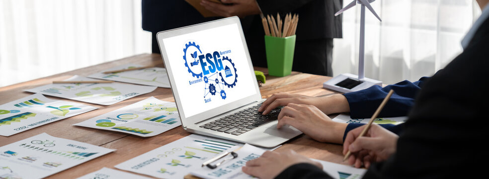 ESG environmental social governance policy for brisk business to set a standard to achieve high ESG score - Powered by Adobe