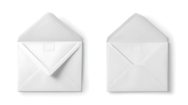 Standard 10 envelope with flap in front and back views isolated on white background polo shirt mockup with front and back views on white background.