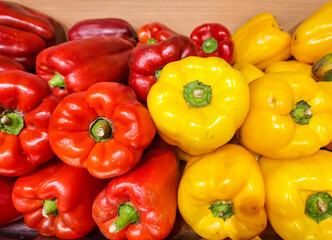 red and yellow peppers