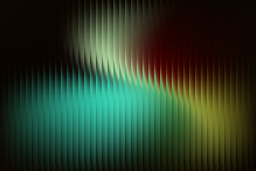 Abstract Vertical Lines with Gradient Glow – Teal, Yellow, Red, and White Wave Pattern on Dark Background