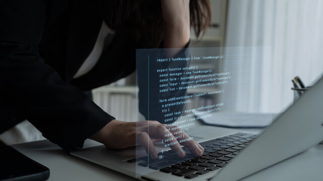 Script programming for task manager user interface, handling form submission, input validation, task list rendering, and exception alerts with dynamic DOM interaction Latch