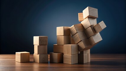 Costcutting strategy yields a significant profit boost with wooden block cubes being flipped to create an efficient and costeffective business mode