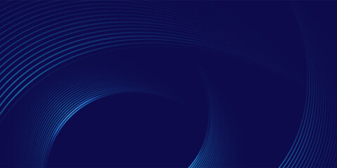 Abstract blue background with glowing curved lines. Shiny blue swirl curve lines design. Spiral lines. Geometric oval pattern. Futuristic technology concept. Vector illustration
