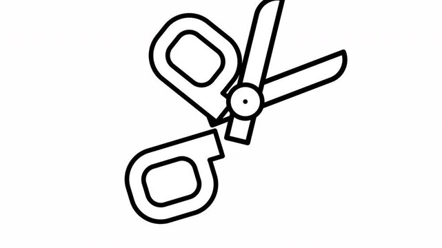 scissors moving animation video