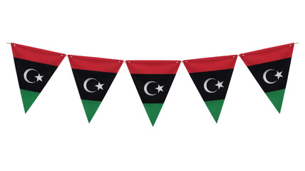 Festive Libya flag pennant banner, celebrate Libyan pride and culture at events or national holidays with vibrant decorations