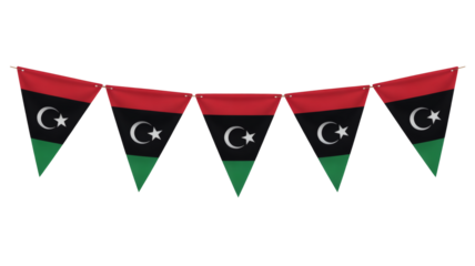 Festive Libya flag pennant banner, celebrate Libyan pride and culture at events or national holidays with vibrant decorations