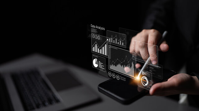 Business data analysis dashboard showing charts, statistics, and performance metrics for decision-making, revenue tracking, and strategic planning in organizations Latch