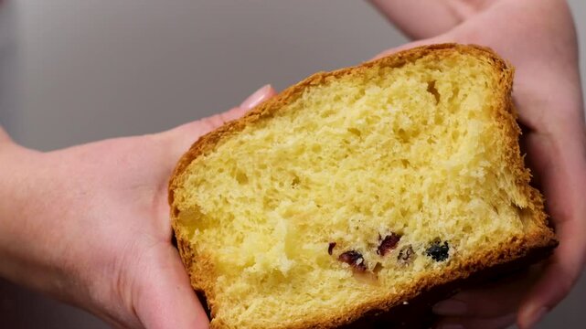 baking for Christmas Easter Making homemade cruffin step by step, rolling yeast dough, spreading butter and poppy seeds, adding dried fruits, baking layered cruffins, cooking process in the kitchen