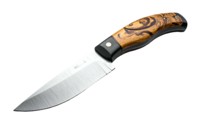 Sharp knife rests; wood handle with swirl, black spacer