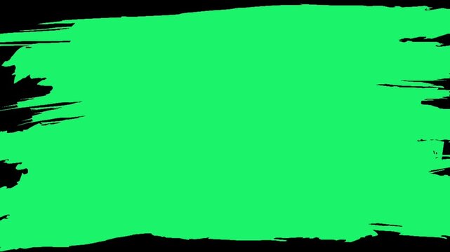 Grunge frame animation with rough texture and irregular edges on a green screen background, ideal for video overlays, creative transitions, and visual design elements
